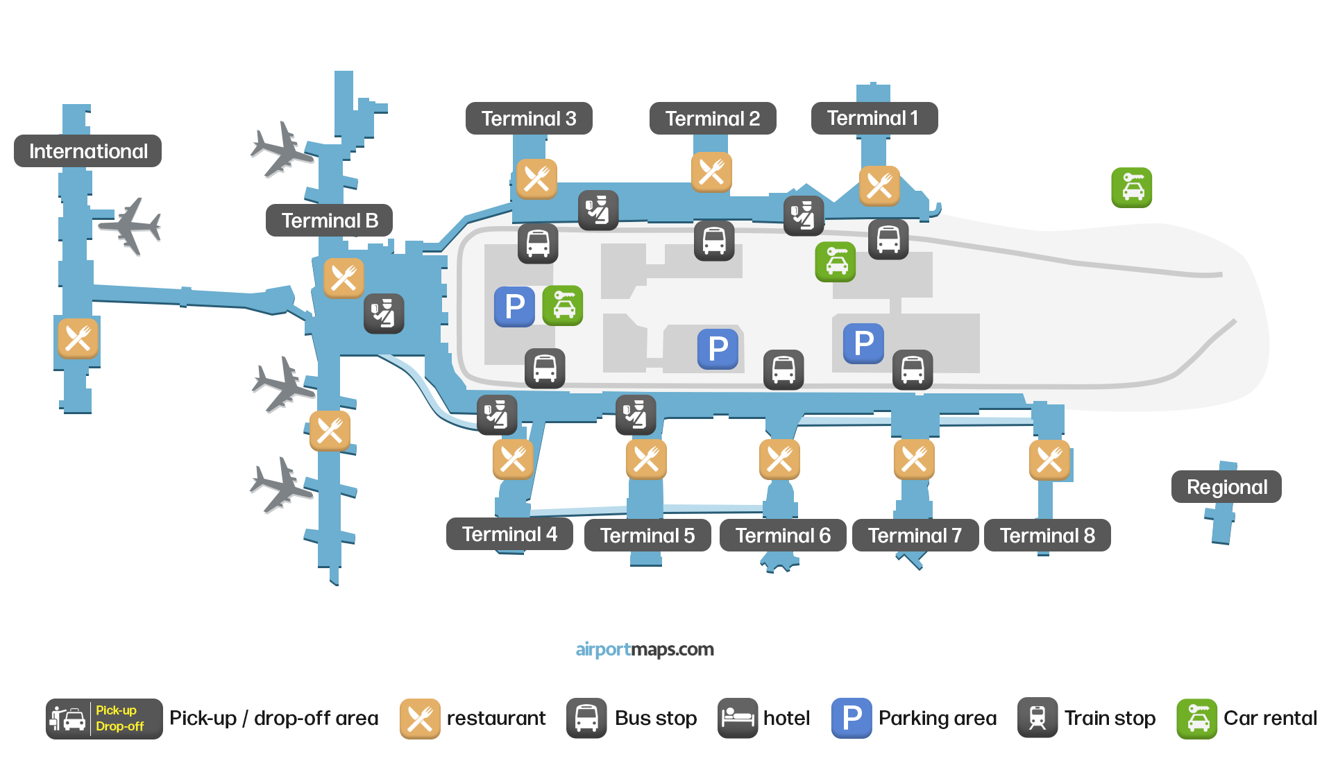 LAX Airport Terminal Map