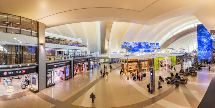 LAX Airport serves as a hub for American Airlines. 